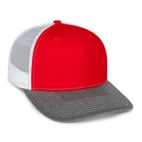 Red/White/Heather Grey